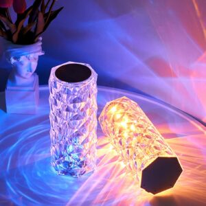Rose Diamond Table Lamp Touch Sensor